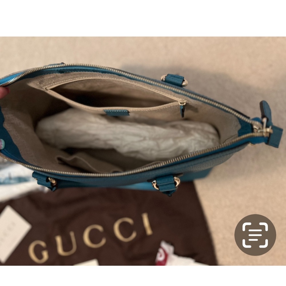 100% AUTHENTIC GUCCI TURQUOISE/Teal color bag NEW - Picture 4 of 10